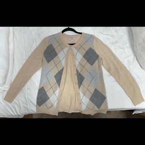 Vintage blue plaid cardigan